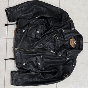 Vintage Harley-Davidson Black Leather Jacket